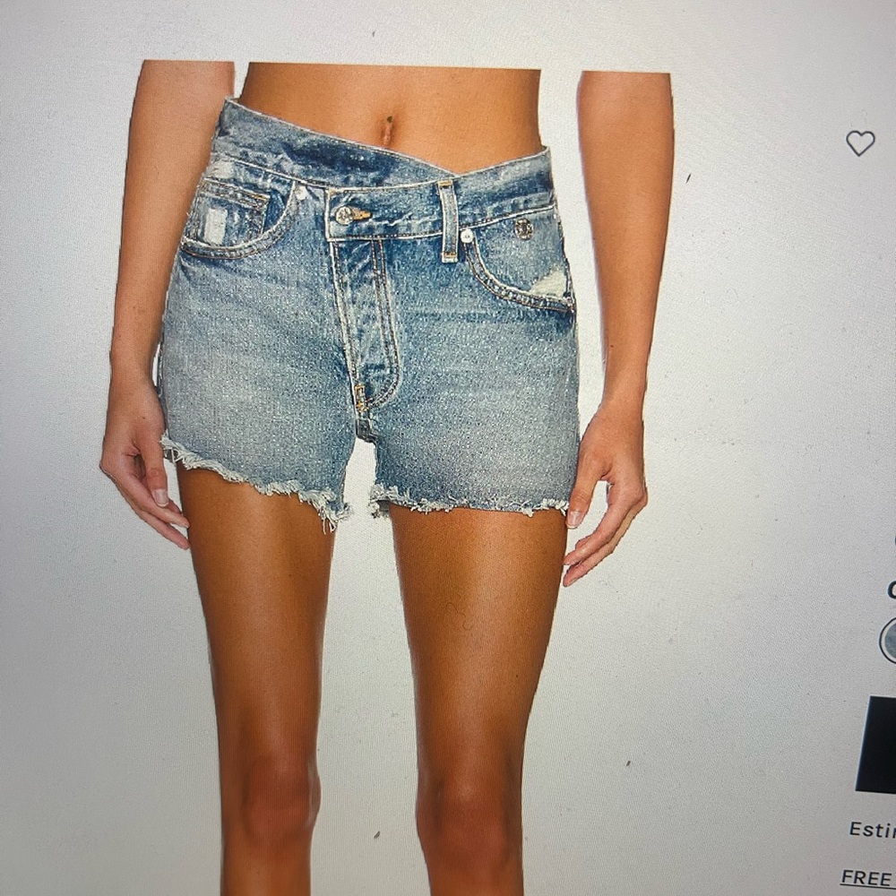 EB Denim crossover shorts, size 25